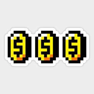 PIXEL GOLD COINS $$$ Sticker